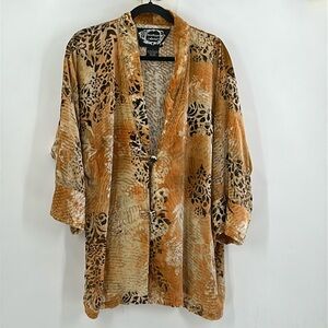 Kirks Folly DreamKeeper Collection Beaded Kimono Jacket Size 1X